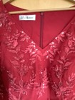 Plus Evening Dress 22w  Jj House  Beaded Bodice  Red  Wedding Or Evening Dress