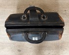 Vtg Doctors Medical Bag Early 20th Century Kruse Cow Hide Leather Functional