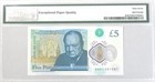Bank Of England Great Britain  5 Pounds 2015 Prefix Aa01 Pmg  67epq  Polymer