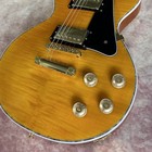 Custom Lp Yellow Flame Maple Top Electric Guitar Gold Parts Mahogany Body