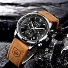 Men s Luxury Watch Quartz Analog Luminous Date Dial Leather Band Wriswatch Gift