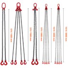 Uimoso Chain Sling 5 16  3 8  1 4  G80 Lifting Chain 5  10  W  Grab Hooks