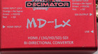 Decimator Md-lx Hdmi Sdi Bidirectional Converter