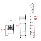10 5 Ft Telescoping Ladder Aluminum Telescopic Ladder With Hooks   Stabilizer