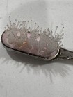 Sterling Silver Baby Nail Brush  Girl Pink Backing Vintage