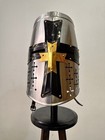 Helmet Medieval Sca Larp Crusader Templar Knight Armor Great Steel Brass Helmet