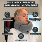    Neck Travel Pillow Memory Foam Neck Pillow  Gray
