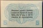 1918 Italy Military Paper Money - 5 Centesimi Banknote 