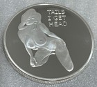  heads I Get Tail -tails I Get Head Adult Nude Flipping Coin  New Silver Finish 