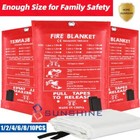 Large Fire Blanket Fiberglass Emergency Flame Retardant Blanket Prepared 59 x59 