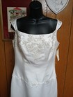 Eden Bridals White Satin Wedding Dress Size 10