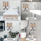 2 Chamber Wall Mounted Bathroom Shower Pump Dispenser And Organizer-holds Shampo