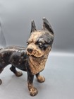  Vintage Hubley-like Boston Bull Dog Terrier Cast Iron Door Stop Figure