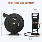 Dual Arm 3 8      50  Air Hose Reel Steel Auto-retractable Air oil water 4000 Psi