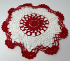 Vtg Estate Find Lot Of 5 Hand Crochet Doilies Round Square Rectangle