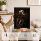 Framed Gothic Skeleton Wall Art Dark Halloween Decor Photo Freak