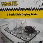 Peanuts Snoopy Kitchen Dish Drying Mats 2 Reversible 16  X 18  Nwt