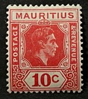 Travelstamps  1938 Mauritius Stamps Scott  215 - 10 Cent Kgvi Mint  Mogh