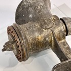 Vintage Keystone Hand Crank Meat Grinder No  20 Clamp Mount - Made In Usa