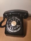 Vntg Bell System Western Electric Black Rotary Telephone 5302g  Desk Metal Dial