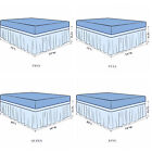 Subrtex Bed Skirt Easy Fit Long Drop Dust Elastic Elegant Wrap Ruffle Around Bed