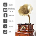 Wooden Vintage Gramophone Record Player  Retro Phonograph Record Wooden