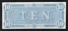 T-68 1864  10 Ten Dollars Csa Confederate States Of America Note Uncirculated  c