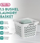 Sterilite Square Laundry Basket  Plastic Clothes Hamper  6-pack   1 5 Bushel Cap