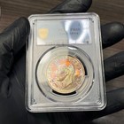 Pr68 1952 South Africa 2 1 2 Shilling Silver Proof  Pcgs- Rainbow Toned Top Pop 