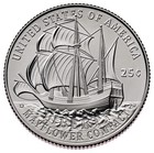     2026 D Mayflower Compact Quarter Roll     Uncirculated     Loomis Wrapped             