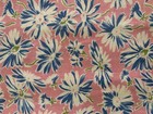 Vintage 1930s 1940s Pink Blue Green White Daisy Floral Feedsack Lot Full Open X2