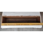 Vintage Handmade Wooden Storage Chest White Painted Folk Art Box Glass Knob 27in