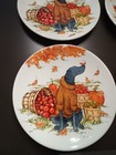 Nwt -  6   Fall Plates 8 5      Dogs  Scarecrow  Leaves  Pumpkins     Dessert  Apps