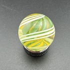 Contemporary Handmade Art Glass Marble  74  Green White Yellow Cane Swirl   Uv 