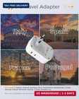 2 Pack European Travel Plug Adapter  Tessan Europe Power Converter 4 Outlets 3 U