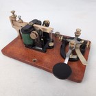 Antique Manhattan Elect  Co  Ny Morse Code Telegraph Key   Sounder Free Shipping