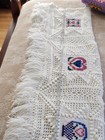 Vintage Popcorn Crochet Afghan Blanket Handmade Throw White Granny Cottage Core