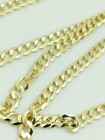18k Solid Gold Cuban Link Chain Necklace Men Women 2 5mm 16  18  20  22  24  30 