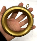 Pack Of Ten - Styled Curtain Rings For 3    Wood Pole For Window Drapes - Gold