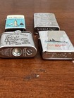 Zippo Military Lighters Lot Of 4 Vietnam Uss New Jersey Collectible