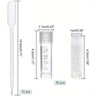 1set 50pack 1ml Plastic Graduated Tube Mini Clear Essential Oils Sample Bottles