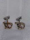 Swank Vintage Fish After Lure Gold Tone And Silver Tone Cuff Links Signed
