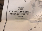 Vintage 1948 Haverhill Massachusetts Map 28  X 22  Street Road