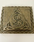 Vintage Wall Plaque Celtic Knot Face Imagery Wall Art 6  X 6 5 