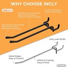 36 Pack 4 6 Inch Black Pegboard Hooks  Heavy Duty Double Arm Peg Board