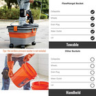 Glide Cb 55 Collapsible Bucket 5 5 Gallon For Car Washing With Wheels  Handle  D