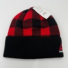 Ufc Reebok Beanie Hat Red Black Buffalo Plaid Knit Adult One Size