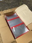 50 Pack Triple Panel Menu Covers  Red Leather  6 View  8 5 X 14 