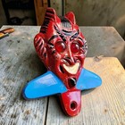 Red Devil With Jeweled Eyes Fob License Plate Topper