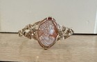 Retired Ronaldo Designer Jewelry Cameo Wire Wrapped Bracelet 7  M 14k Gold